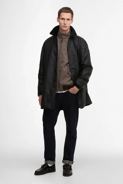 画像8: Barbour×BARACUTA（バブァー×バラクータ）Tyne Wax Coat（タインワックスコート）"Wax Cotton" / Navy（ネイビー）