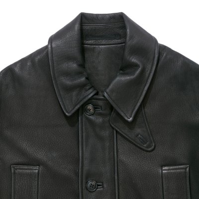画像3: KAPTAIN SUNSHINE（キャプテンサンシャイン）Deerskin Half Coat（ディアスキンハーフコート）"サイズ3のみ” / Black（ブラック）