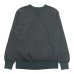 画像2: BARNS OUTFITTERS（バーンズアウトフィッターズ）COZUN GUSSET PRINT CREW NECK SWEAT（はめ込み両Vガゼットクルーネックスウェット）/ Black（ブラック） (2)