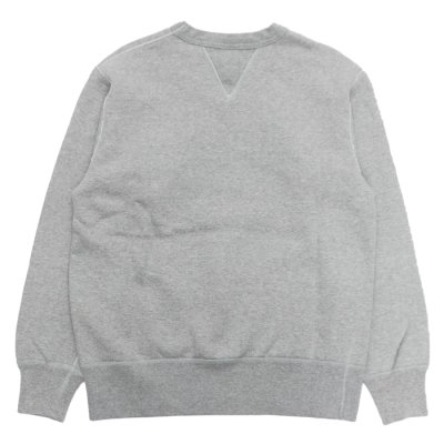 画像2: BARNS OUTFITTERS（バーンズアウトフィッターズ）COZUN GUSSET PRINT CREW NECK SWEAT（はめ込み両Vガゼットクルーネックスウェット）/ Grey（グレー）