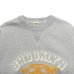 画像3: BARNS OUTFITTERS（バーンズアウトフィッターズ）COZUN GUSSET PRINT CREW NECK SWEAT（はめ込み両Vガゼットクルーネックスウェット）/ Grey（グレー） (3)
