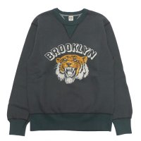 BARNS OUTFITTERS（バーンズアウトフィッターズ）COZUN GUSSET PRINT CREW NECK SWEAT（はめ込み両Vガゼットクルーネックスウェット）/ Black（ブラック）