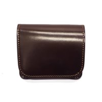 WILD SWANS（ワイルドスワンズ）CASA（カーサ）コンパクトウォレット/#8（ダークバーガンディ）"シェルコードバン"×Choco（チョコ）"サドルプルアップ"
