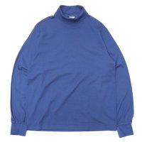 Yonetomi NEW BASIC（ヨネトミニューベーシック）GARMENT DYED T-SHIRT TURTLE NECK（ガーメントダイドTシャツ・タートルネック）/ Blue（ブルー）