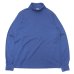 画像1: Yonetomi NEW BASIC（ヨネトミニューベーシック）GARMENT DYED T-SHIRT TURTLE NECK（ガーメントダイドTシャツ・タートルネック）/ Blue（ブルー） (1)