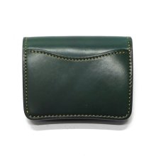 他の写真1: WILD SWANS（ワイルドスワンズ）CASA（カーサ）コンパクトウォレット/Green（グリーン）"シェルコードバン"×Black（ブラック）"サドルプルアップ"