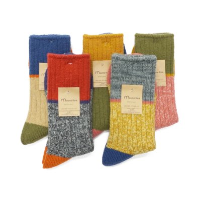 画像8: Mauna Kea（マウナケア）ウール3面切替ソックス / 5Colors（全5色展開）※3足までメール便発送可