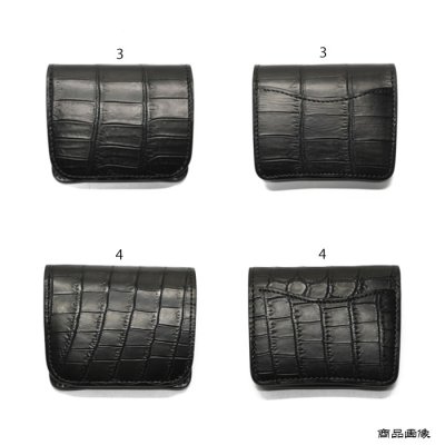 画像10: WILD SWANS（ワイルドスワンズ）CASA（カーサ）コンパクトウォレット/ブラック"クロコダイル"×ブラック"サドルプルアップ"