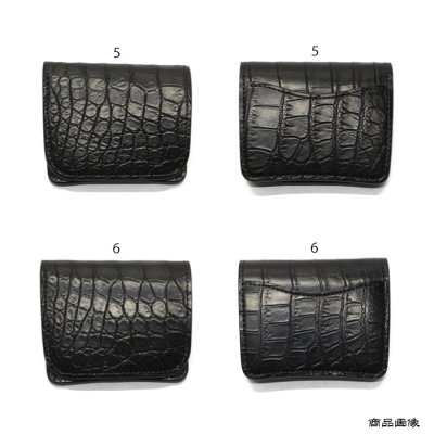 画像11: WILD SWANS（ワイルドスワンズ）CASA（カーサ）コンパクトウォレット/ブラック"クロコダイル"×ブラック"サドルプルアップ"