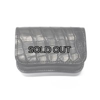 WILD SWANS（ワイルドスワンズ）GENERAL（ジェネラル）カードケース/ブラック"クロコダイル"×ブラック"サドルプルアップ"