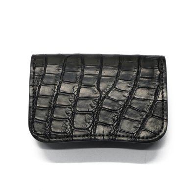 画像2: WILD SWANS（ワイルドスワンズ）GENERAL（ジェネラル）カードケース/ブラック"クロコダイル"×ブラック"サドルプルアップ"