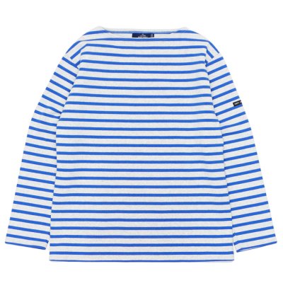 画像1: SAINT JAMES（セントジェームス）OUESSANT（ウエッソン）"BORDER" / GRIS CL×MER（杢ライトグレー×ブルー）