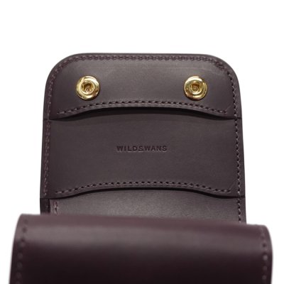 画像9: WILD SWANS（ワイルドスワンズ）CASA（カーサ）コンパクトウォレット/ブラック"クロコダイル"×パープル"ブッテーロ"