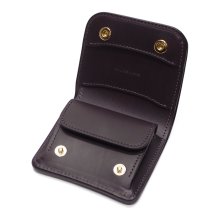 他の写真1: WILD SWANS（ワイルドスワンズ）CASA（カーサ）コンパクトウォレット/ブラック"クロコダイル"×パープル"ブッテーロ"