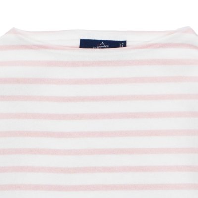 画像3: SAINT JAMES（セントジェームス）OUESSANT（ウエッソン）"BORDER" / NEIGE×DRAGEE（ホワイト×ライトピンク）