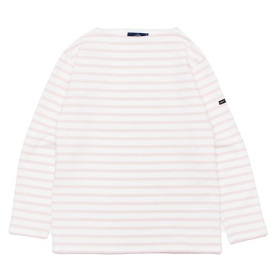 画像1: SAINT JAMES（セントジェームス）OUESSANT（ウエッソン）"BORDER" / NEIGE×DRAGEE（ホワイト×ライトピンク）