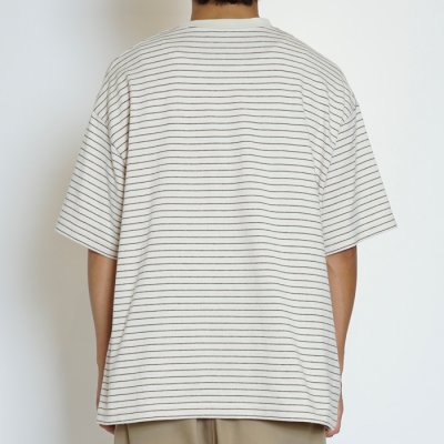 画像8: EVCON（エビコン）BORDER WIDE S/S TEE（ボーダーワイドショートスリーブTシャツ） / Ivory（アイボリー）