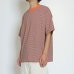 画像7: EVCON（エビコン）MARCERIZATION BORDER WIDE S/S TEE（マーセリゼーションボーダーワイドショートスリーブTシャツ） / ORANGE（オレンジ） (7)