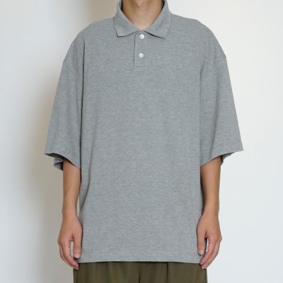 画像7: EVCON（エビコン）KANOKO POLO S/S TEE（カノコポロショートスリーブTシャツ） / Top Gray（トップグレー）