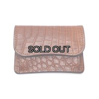 WILD SWANS（ワイルドスワンズ）TONGUE（タング）マルチコインケース/コニャック"POROSUS（ポロサス）"×キャメル"サドルプルアップ"