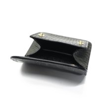 他の写真3: WILD SWANS（ワイルドスワンズ）TONGUE（タング）マルチコインケース/グレー"POROSUS（ポロサス）"×ブラック"サドルプルアップ"