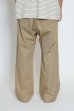 画像8: EVCON（エビコン）2TUCK WIDE TROUSERES（2タックワイドトラウザーズ）”Highcount Twill" / BEIGE（ベージュ） (8)