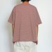 画像9: EVCON（エビコン）MARCERIZATION BORDER WIDE S/S TEE（マーセリゼーションボーダーワイドショートスリーブTシャツ） / ORANGE（オレンジ） (9)