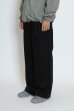 画像7: EVCON（エビコン）2TUCK WIDE TROUSERES（2タックワイドトラウザーズ）”Highcount Twill" / BLACK（ブラック） (7)