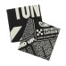 画像1: ENGINEERED GARMENTS（エンジニアードガーメンツ）Printed Bandana（プリンテッドバンダナ）/ Black:TWO TONE（ブラック:2トーン）・Black:NEWS（ブラック:ニュース） (1)