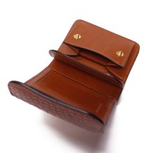 他の写真3: WILD SWANS（ワイルドスワンズ）ENO（イーノ）ミニ3つ折りウォレット/コニャック"POROSUS（ポロサス）"×キャメル"サドルプルアップ" 