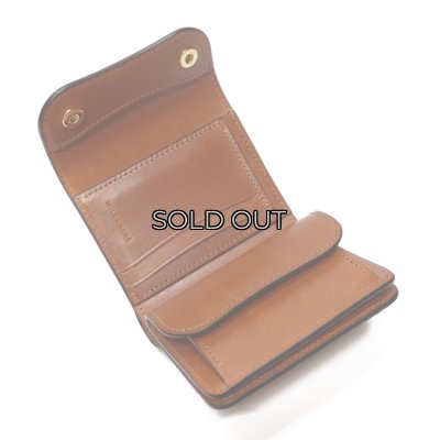 画像7: WILD SWANS（ワイルドスワンズ）ENO（イーノ）ミニ3つ折りウォレット/コニャック"POROSUS（ポロサス）"×キャメル"サドルプルアップ"