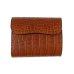 画像2: WILD SWANS（ワイルドスワンズ）ENO（イーノ）ミニ3つ折りウォレット/コニャック"POROSUS（ポロサス）"×キャメル"サドルプルアップ"  (2)