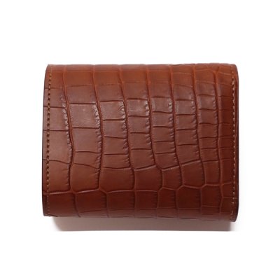 画像3: WILD SWANS（ワイルドスワンズ）ENO（イーノ）ミニ3つ折りウォレット/コニャック"POROSUS（ポロサス）"×キャメル"サドルプルアップ" 