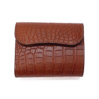 WILD SWANS（ワイルドスワンズ）ENO（イーノ）ミニ3つ折りウォレット/コニャック"POROSUS（ポロサス）"×キャメル"サドルプルアップ" 