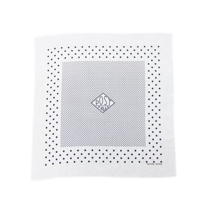 画像3: Post O'Alls（ポストオーバーオールズ）POST Bandana Hankie-original 1993 design-（ポスト・バンダナハンキー）"Cotton Sheeting" / Charcoal（チャコールグレー）・White（ホワイト）※メール便発送可※