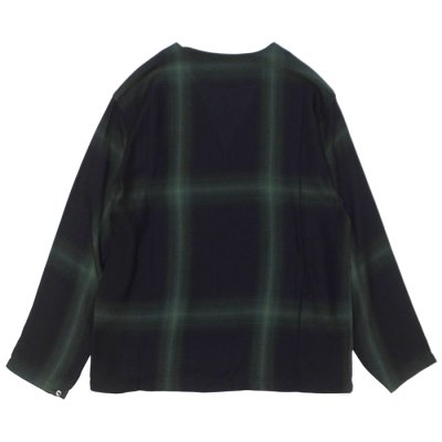 画像2: NEEDLES（ニードルズ）V Neck Shirt（Vネックシャツ）"Rayon Plaid" / Black（ブラック）