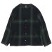 画像1: NEEDLES（ニードルズ）V Neck Shirt（Vネックシャツ）"Rayon Plaid" / Black（ブラック） (1)