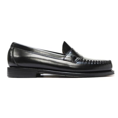 画像1: G.H.BASS（ジーエイチバス）LOGAN Moc Loafer（ローガン：モックローファー）"Leather Sole" / Black（ブラック）