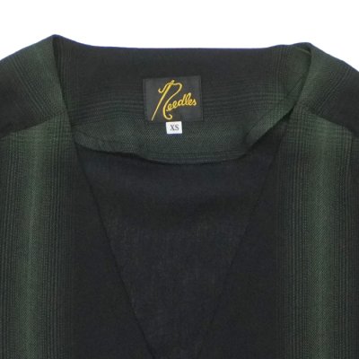 画像4: NEEDLES（ニードルズ）V Neck Shirt（Vネックシャツ）"Rayon Plaid" / Black（ブラック）