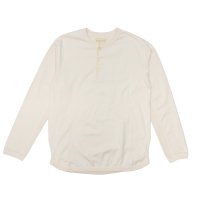 FULLCOUNT（フルカウント）5222LH Flat Seam Heavyweight Longsleeve Henley T Shirt （フラットシームヘビーウェイトロングスリーブヘンリーTシャツ）/ Ecru（エクリュ）