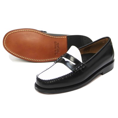 画像3: G.H.BASS（ジーエイチバス）LARSON Moc Penny Loafer（ラーソン：モックペニーローファー）"Leather Sole" / Black×White（ブラック×ホワイト）