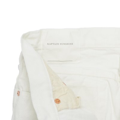 画像4: KAPTAIN SUNSHINE（キャプテンサンシャイン）Skate Shoecut Denim Pants（スケートシューカットデニムパンツ）/ One Wash White（ワンウォッシュホワイト）【裾上げ無料】