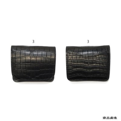 画像10: WILD SWANS（ワイルドスワンズ）CASA（カーサ）コンパクトウォレット/ブラック"クロコダイル"×ブラック"サドルプルアップ"