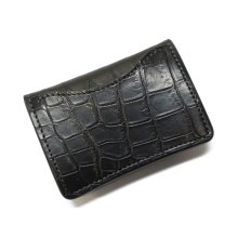 他の写真2: WILD SWANS（ワイルドスワンズ）TONGUE（タング）マルチコインケース/ブラック"クロコダイル"×パープル"ブッテーロ"