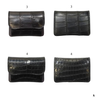 画像9: WILD SWANS（ワイルドスワンズ）TONGUE（タング）マルチコインケース/ブラック"クロコダイル"×パープル"ブッテーロ"