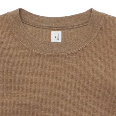 画像3: blurhms ROOTSTOCK（ブラームスルーツストック）Rough&Smooth Thermal Pullover（ラフ&スムースサーマルプルオーバー）/ Heather Beige（ヘザーベージュ）