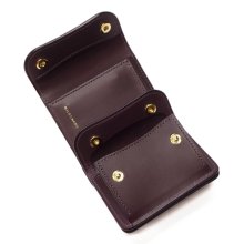 他の写真1: WILD SWANS（ワイルドスワンズ）ENO（イーノ）ミニ3つ折りウォレット/ブラック"クロコダイル"×パープル"ブッテーロ"