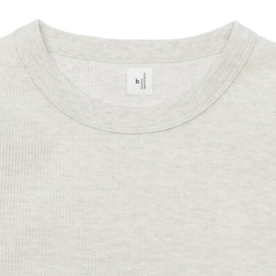 画像3: blurhms ROOTSTOCK（ブラームスルーツストック）Rough&Smooth Thermal Baseball Tee（ラフ&スムースサーマルベースボールTシャツ）/ Heather Oatmeal（ヘザーオートミール）