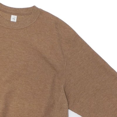 画像4: blurhms ROOTSTOCK（ブラームスルーツストック）Rough&Smooth Thermal Pullover（ラフ&スムースサーマルプルオーバー）/ Heather Beige（ヘザーベージュ）