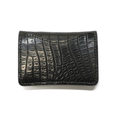 画像2: WILD SWANS（ワイルドスワンズ）TONGUE（タング）マルチコインケース/ブラック"クロコダイル"×グリーン"ブッテーロ"